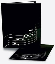 cover 1501 PAPERBOARD BAND ORCH FOLIO white note design